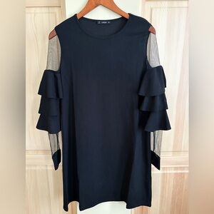 SHEIN Black Sleeveless Cocktail Dress